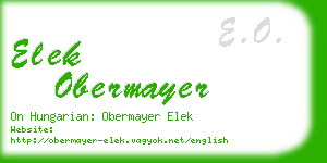 elek obermayer business card